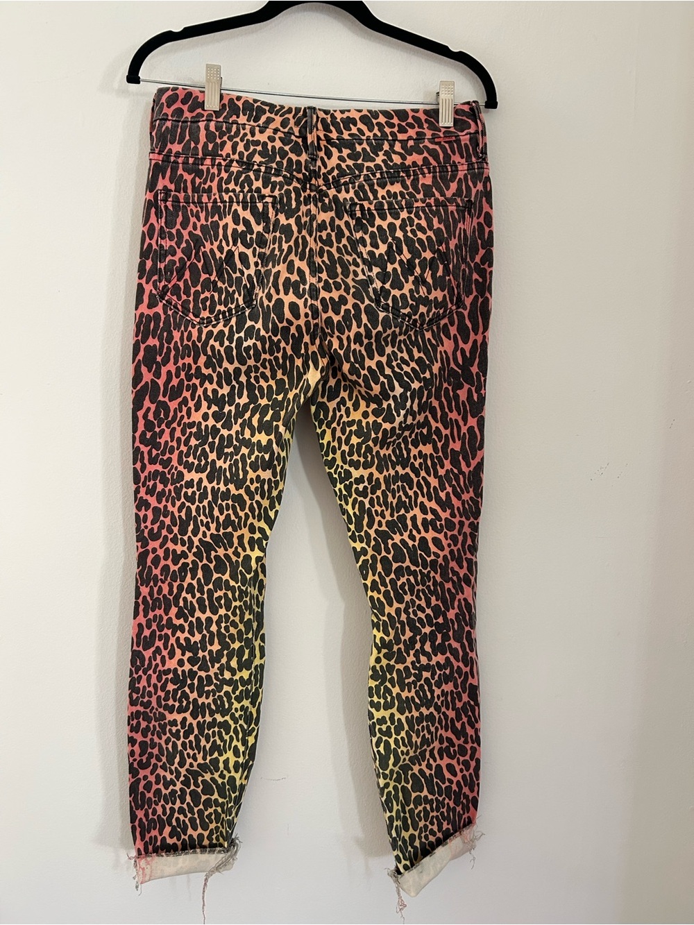 MOTHER High Waisted Looker Fray Ankle Skinny Jeans In Pink Horizon Size 29 - Picture 9 of 12